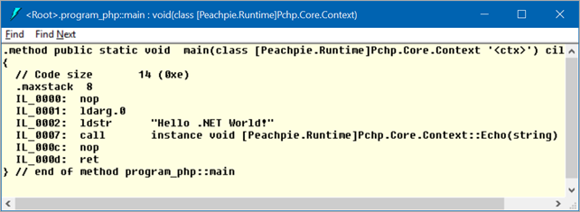 Hello .NET World inside a PHP app inside the CLR