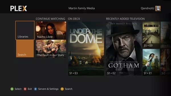 Plex Home Screen Plex Home Screen