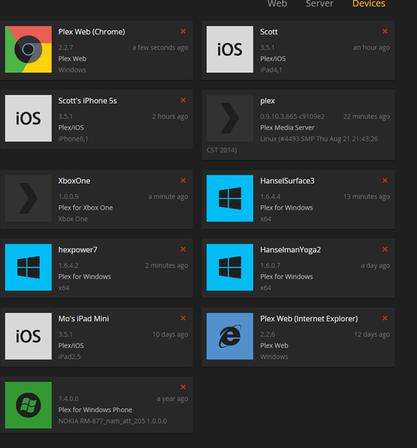 Plex Devices Plex Devices
