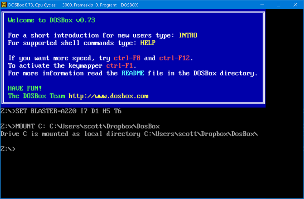 Blurry DOSBox Blurry DOSBox