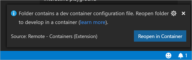 Reopen in Container Reopen in Container
