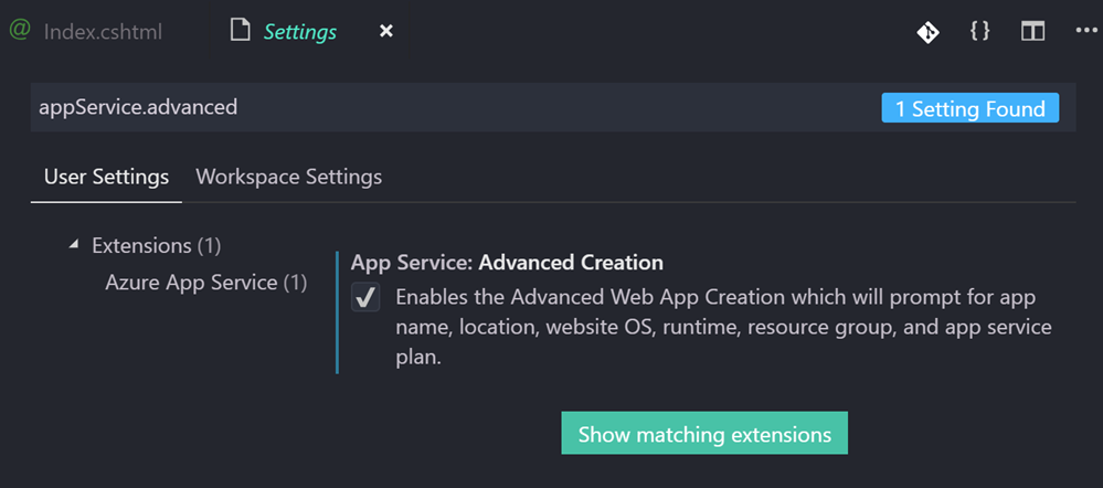 appService.advanced appService.advanced