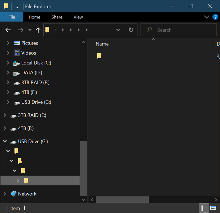 Infinite folders recursing. They are empty. Infinite folders recursing. They are empty.