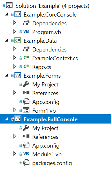 Lots of .NET Projects sharing a .NET Standard Library