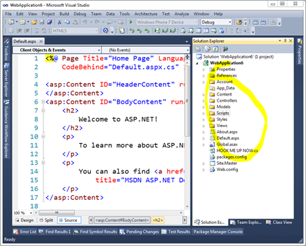 WebForms app with MVC bits integrated