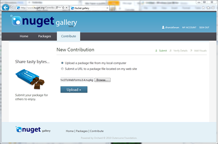 Submitting my app to the NuGet Gallery