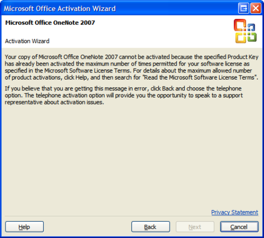 bypass office 2003 activation