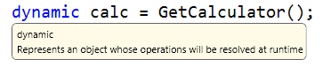 C# 4 and the dynamic keyword - Whirlwind Tour around .NET 4 (and Visual Studio 2010) Beta 1