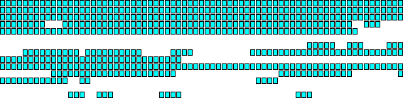 Defragmentation animation as colored blocks move into a neat row